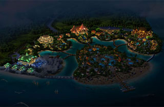 海南?；◢u溫泉城夜景照明工程