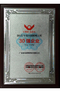 2015年度中國(guó)照明工程30強(qiáng)企業(yè)